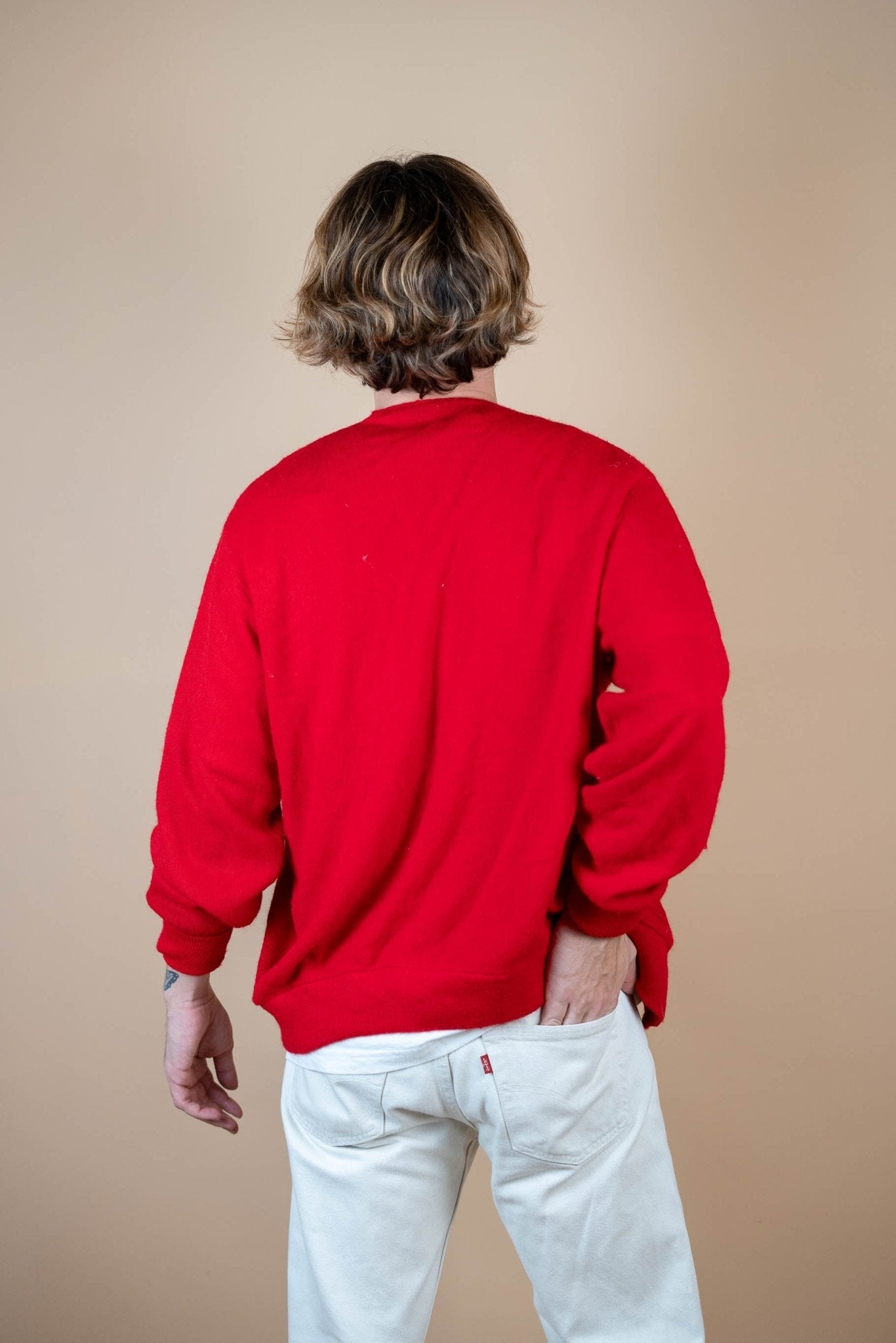 Cardigan Lacoste Vintage ref: 1695 - ROUGE - L - amifrip - Friperie en ligne et vêtements vintage