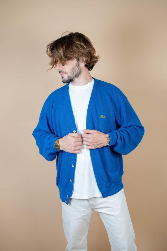 Cardigan Lacoste Vintage ref: 1702 - BLEU - M - amifrip - Friperie en ligne et vêtements vintage