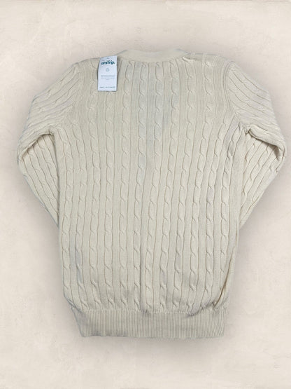 Cardigan Torsadé Ralph Lauren Femme #1817 - M - Blanc - amifrip - Friperie en ligne et vêtements vintage