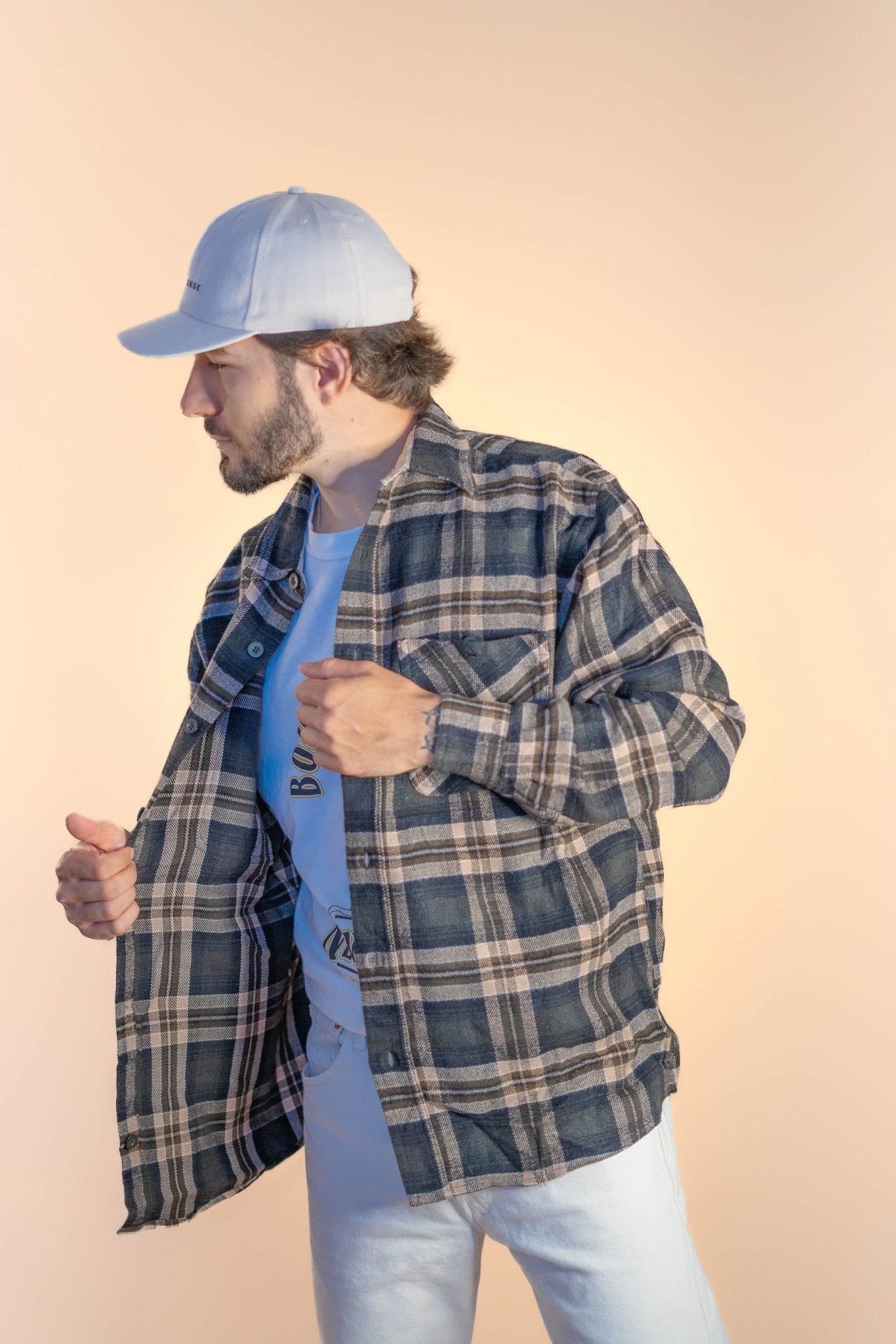 Chemise à Carreaux Homme 653 - KAKI - M - amifrip - Friperie en ligne et vêtements vintage
