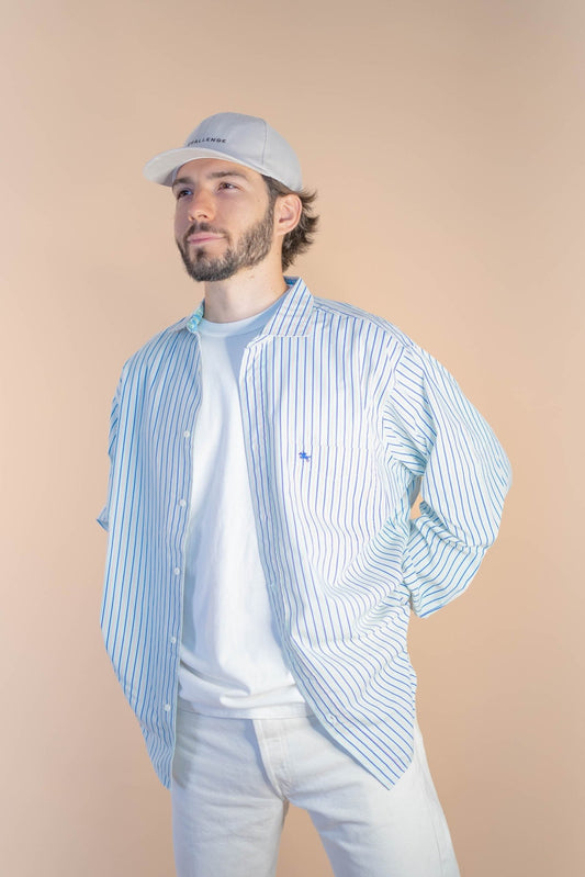 Chemise à Rayures Homme 630 - BLEU - XL - amifrip - Friperie en ligne et vêtements vintage