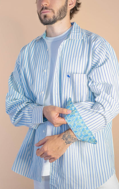 Chemise à Rayures Homme 630 - BLEU - XL - amifrip - Friperie en ligne et vêtements vintage