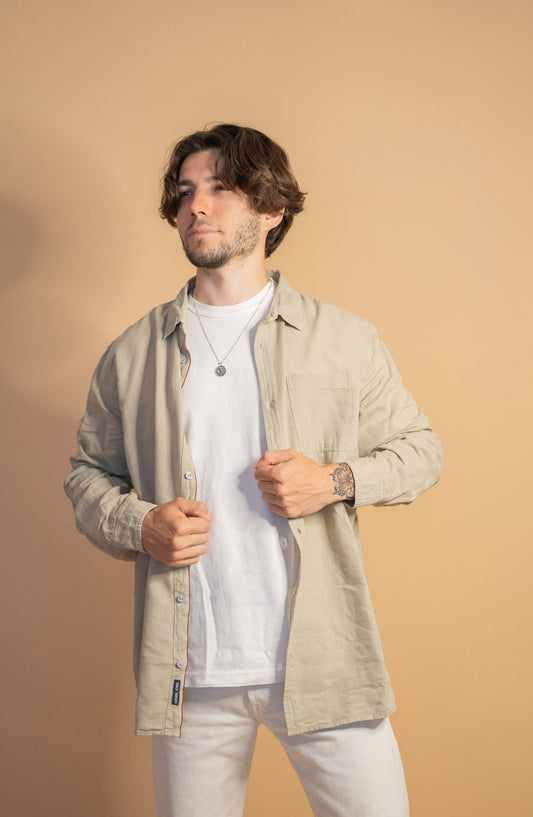 Chemise Beige Kaporal Homme 1068 - BEIGE - XL - amifrip - Friperie en ligne et vêtements vintage