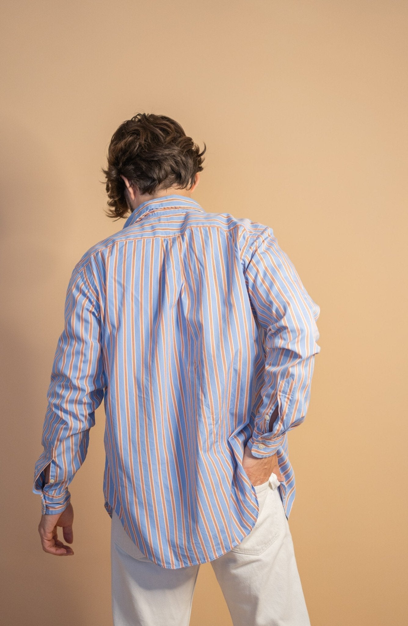 Chemise Bleu Orange Ralph Lauren Homme 1007 - BLEU - S - amifrip - Friperie en ligne et vêtements vintage
