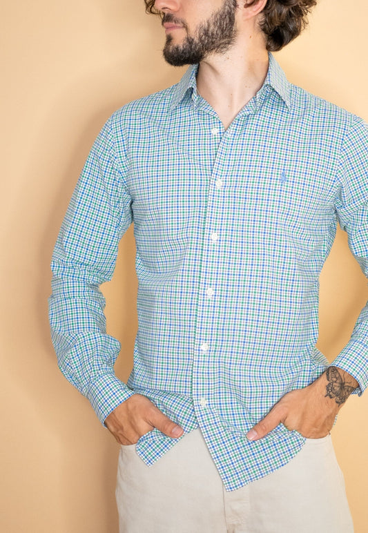 Chemise Bleu Ralph Lauren Homme 1109 - BLEU - S - amifrip - Friperie en ligne et vêtements vintage