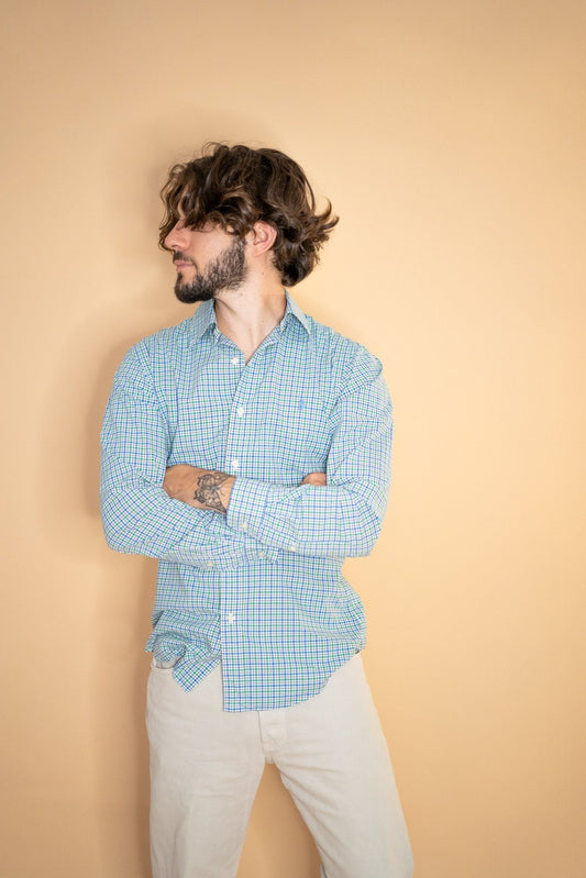 Chemise Bleu Ralph Lauren Homme 1109 - BLEU - S - amifrip - Friperie en ligne et vêtements vintage