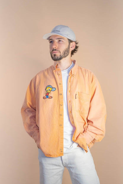 Chemise Cartoon Rétro Homme 318 - ORANGE - L - amifrip - Friperie en ligne et vêtements vintage