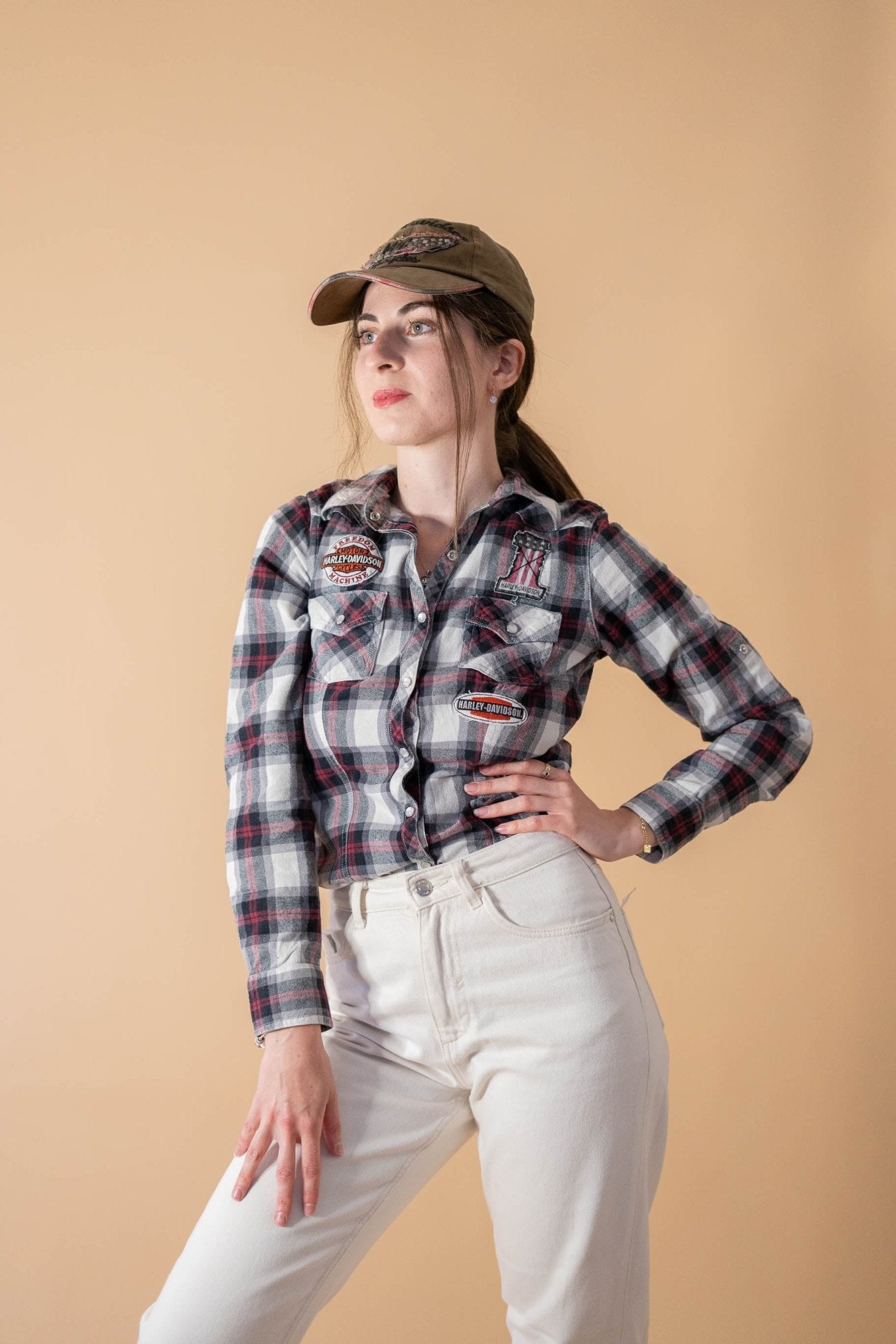 Chemise Harley Davidson Femme 674 - ROUGE - S - amifrip - Friperie en ligne et vêtements vintage