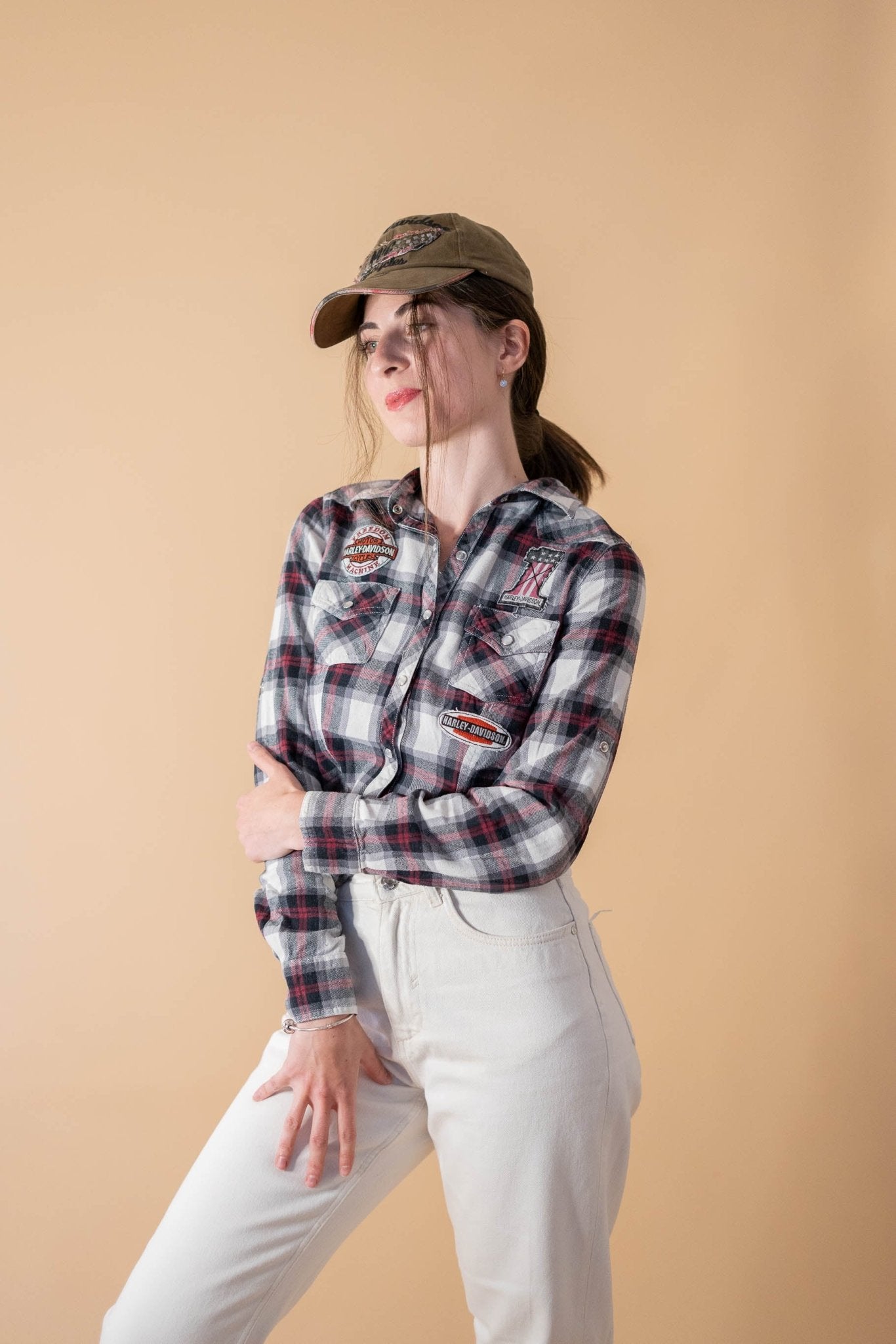 Chemise Harley Davidson Femme 674 - ROUGE - S - amifrip - Friperie en ligne et vêtements vintage