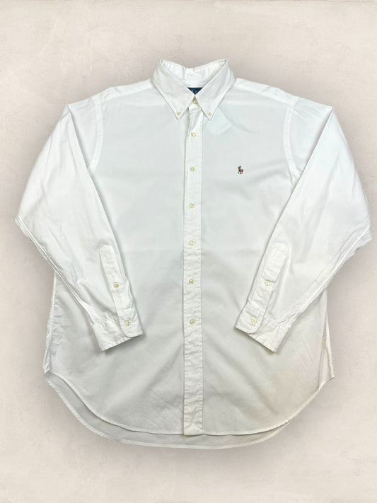 Chemise Homme Ralph Lauren BLANC en Coton L Ref:2818 - BLANC - L - amifrip