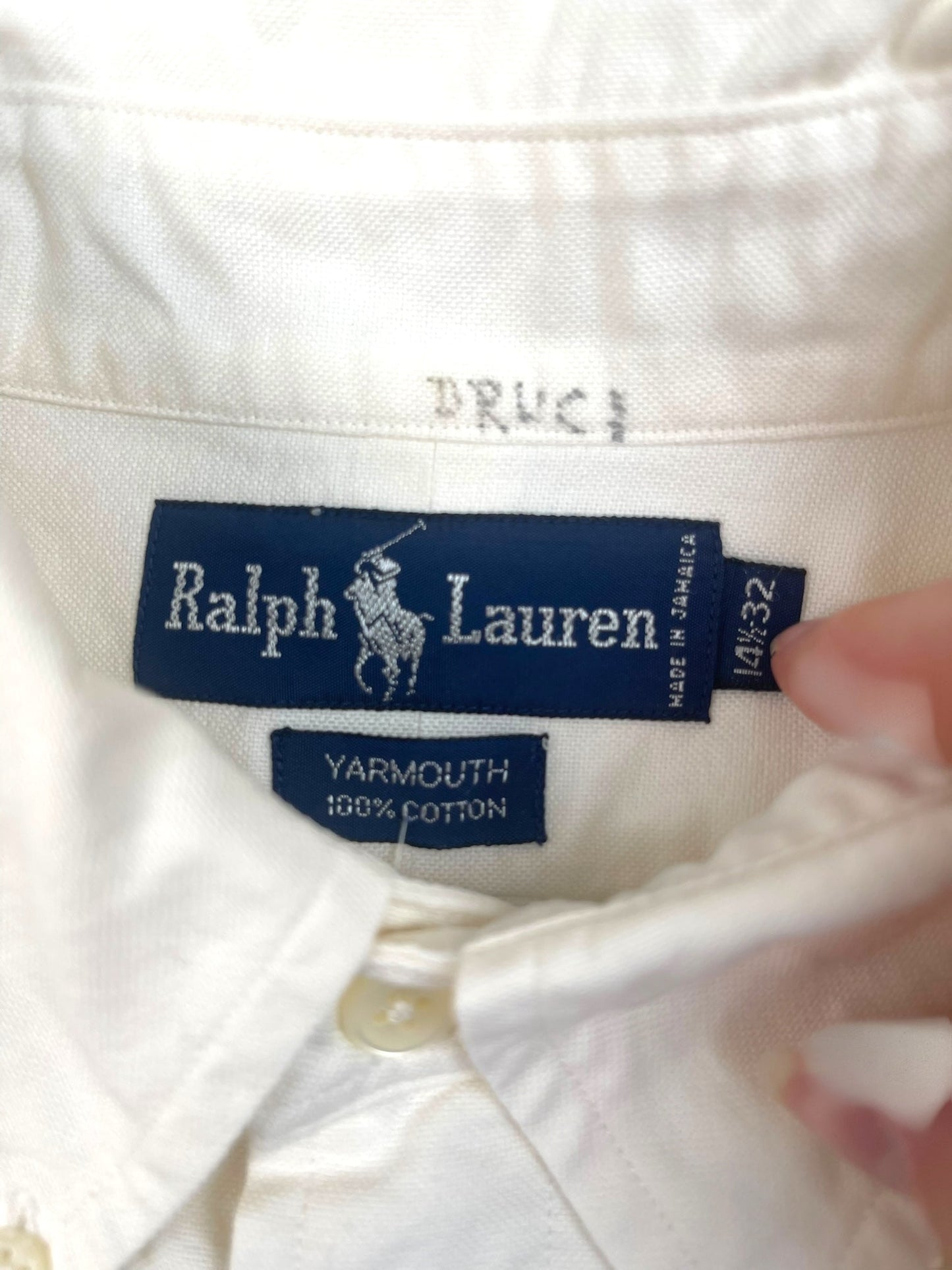Chemise Homme Ralph Lauren BLANC S en Coton Ref:2826 - BLANC - S - amifrip