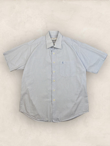 Chemise Homme Vintage Yves Saint - Laurent Bleu L Ref:3012 - Bleu - L - amifrip