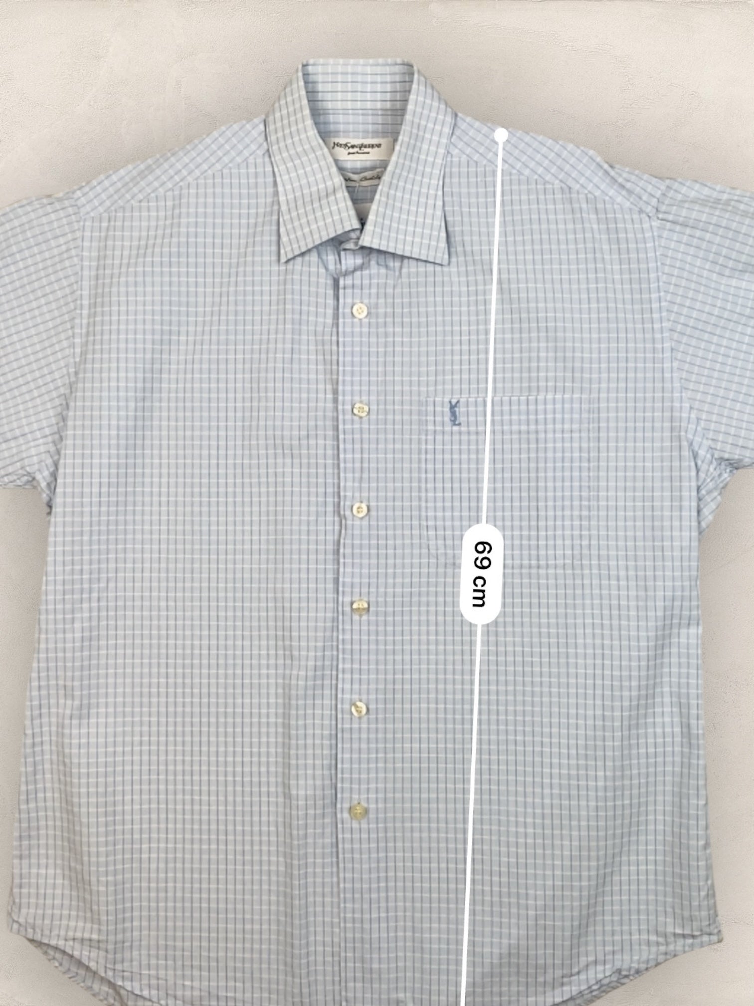 Chemise Homme Vintage Yves Saint - Laurent Bleu L Ref:3012 - Bleu - L - amifrip
