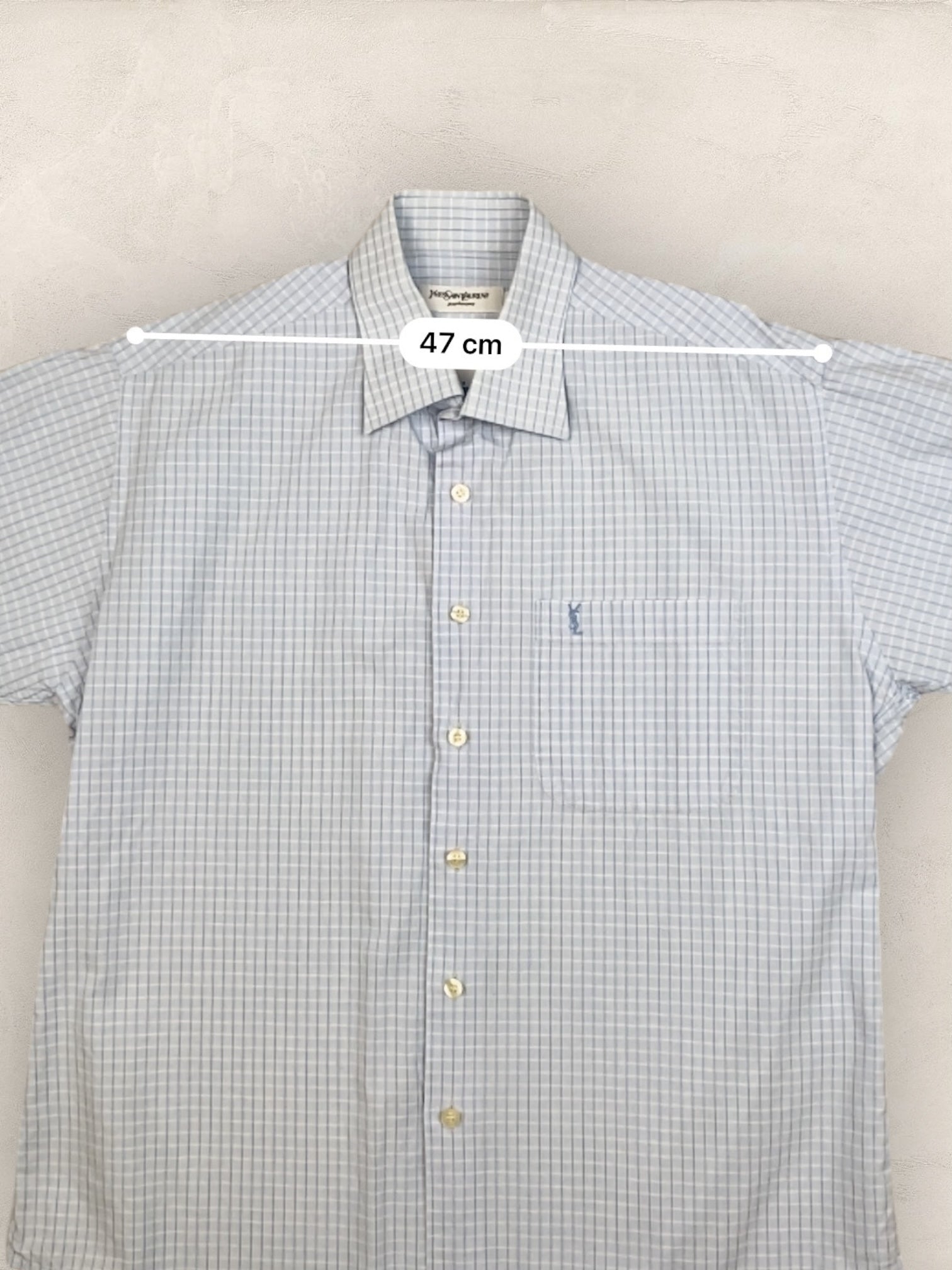 Chemise Homme Vintage Yves Saint - Laurent Bleu L Ref:3012 - Bleu - L - amifrip