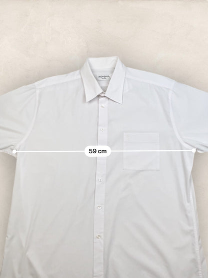 Chemise Homme Vintage Yves Saint - Laurent Vert XL Ref:3013 - Blanc - XL - amifrip