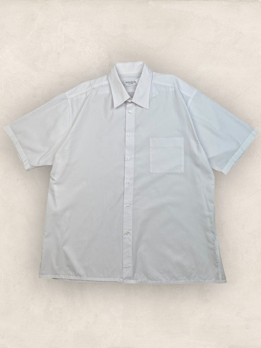 Chemise Homme Vintage Yves Saint - Laurent Vert XL Ref:3013 - Blanc - XL - amifrip