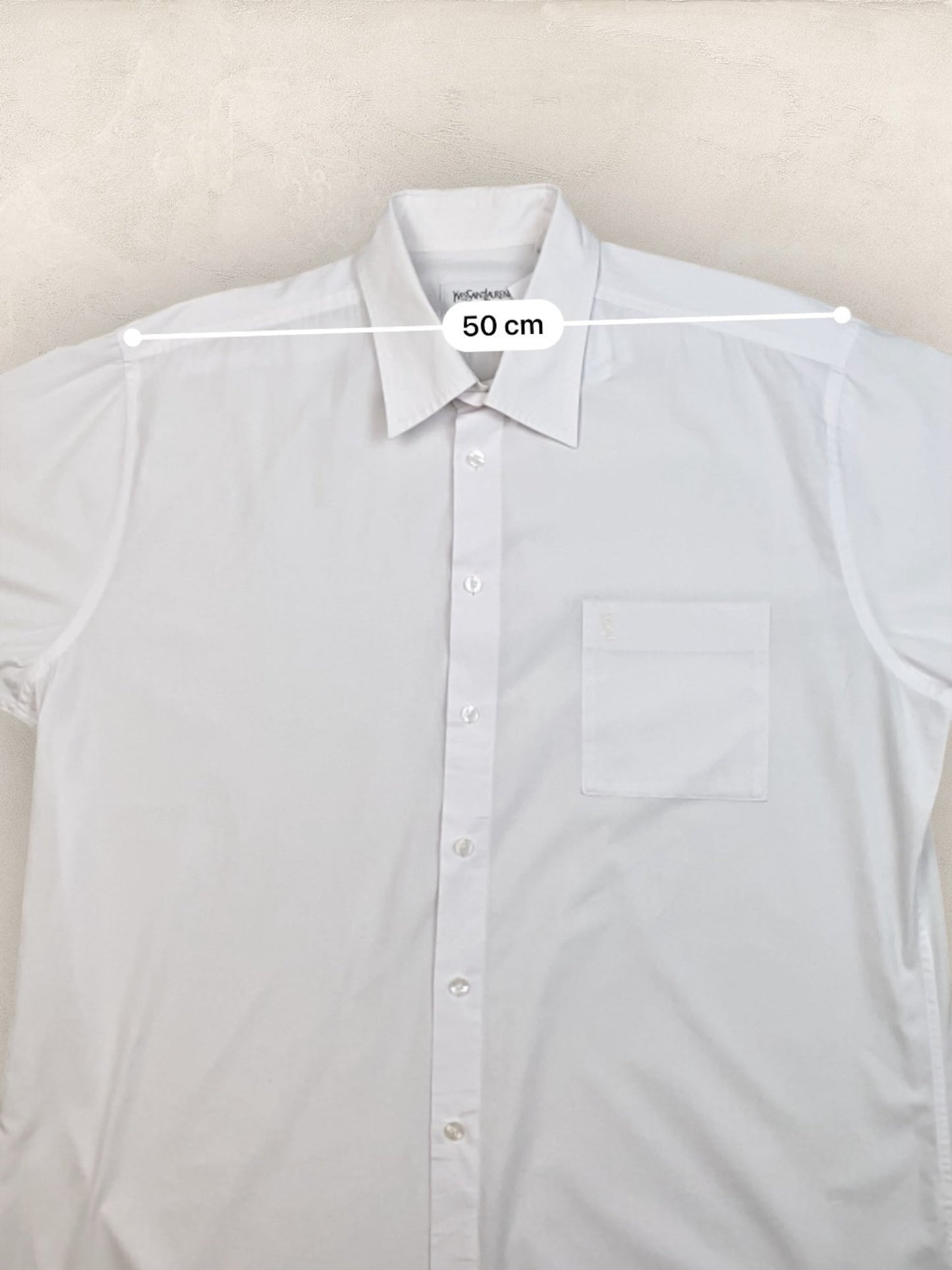 Chemise Homme Vintage Yves Saint - Laurent Vert XL Ref:3013 - Blanc - XL - amifrip