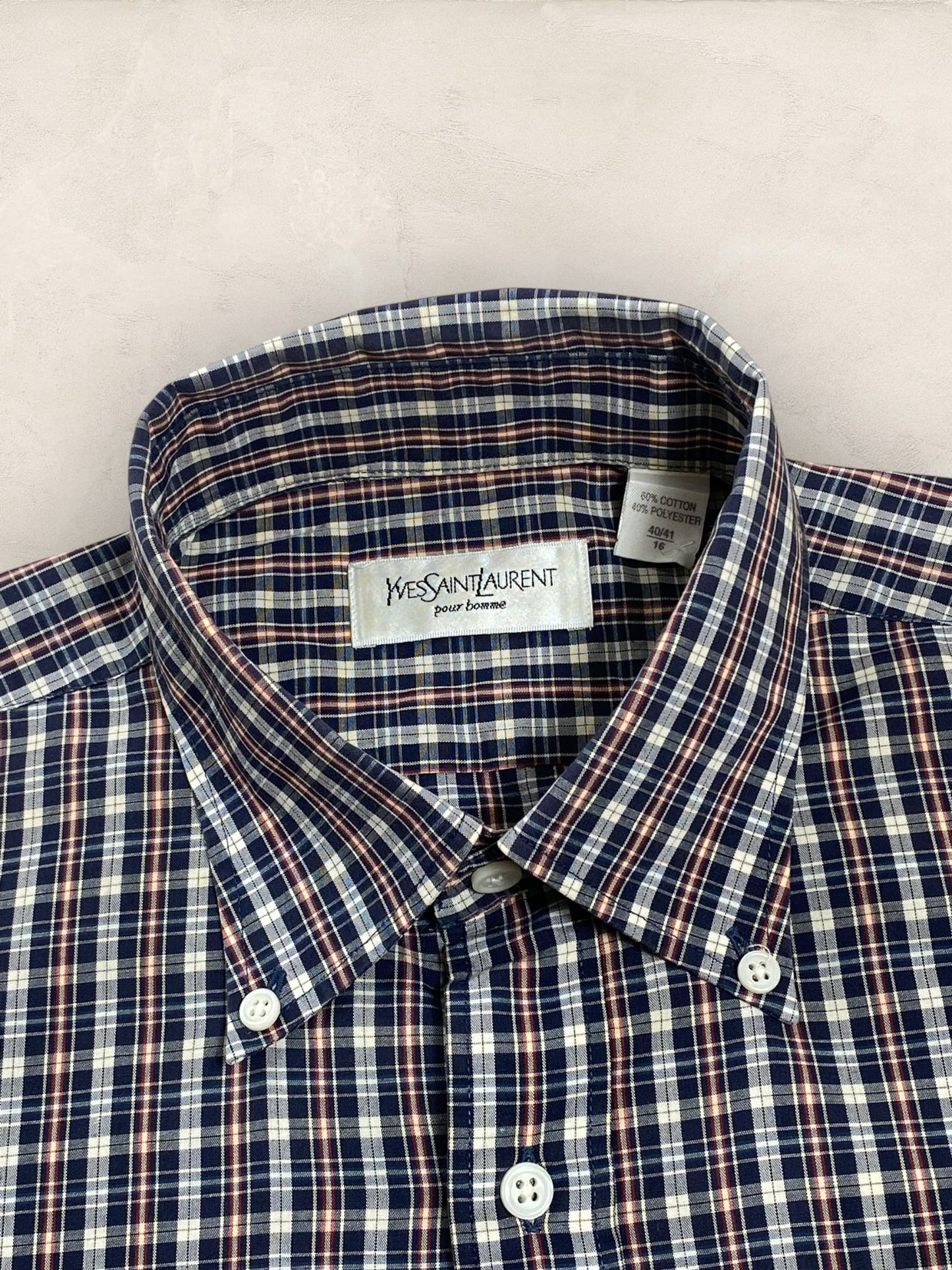 Chemise Homme Yves Saint - Laurent Bleu M Ref:2917 - Bleu - M - amifrip - Friperie en ligne et vêtements vintage