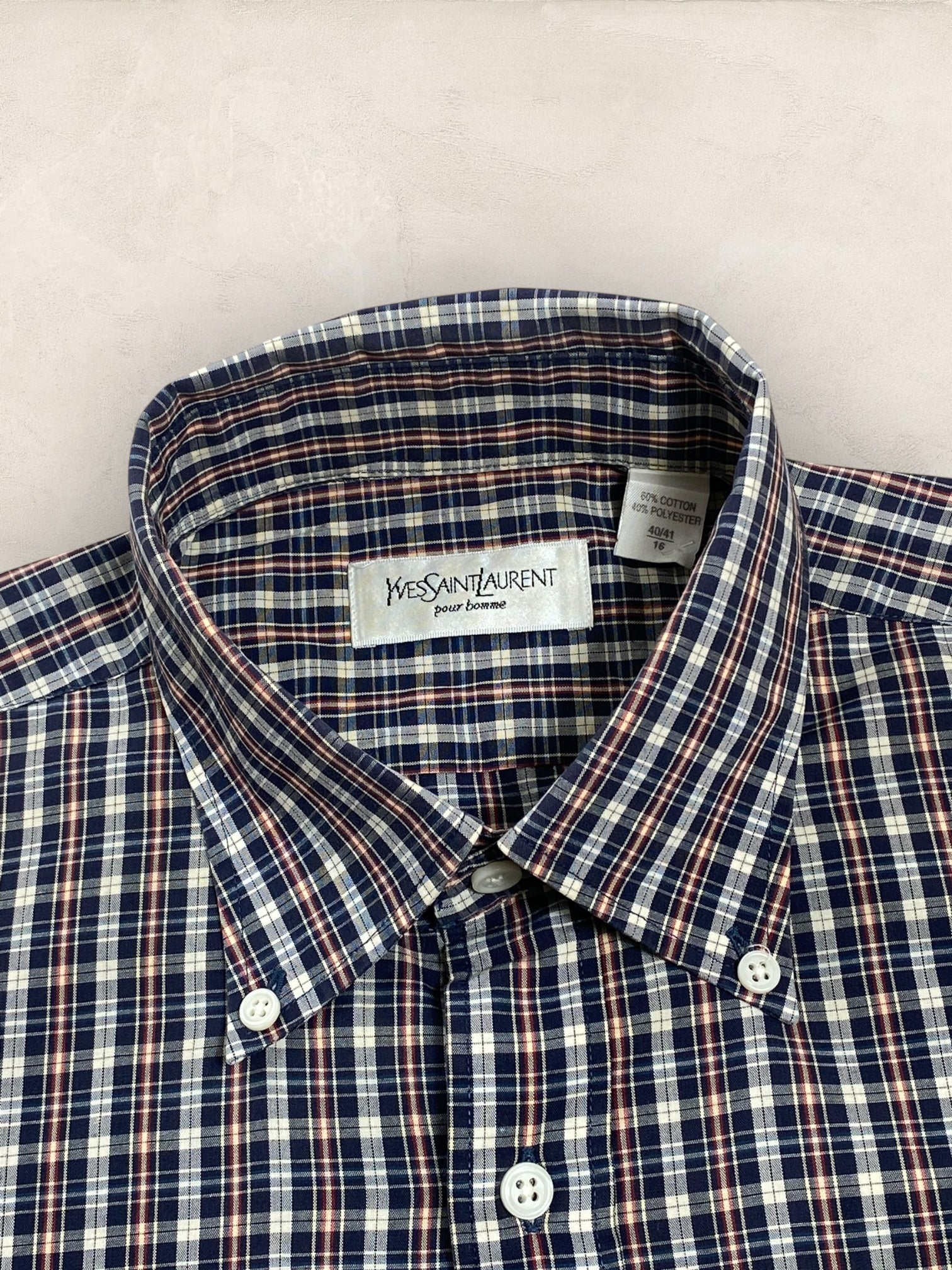 Chemise Homme Yves Saint - Laurent Bleu M Ref:2917 - Bleu - M - amifrip - Friperie en ligne et vêtements vintage