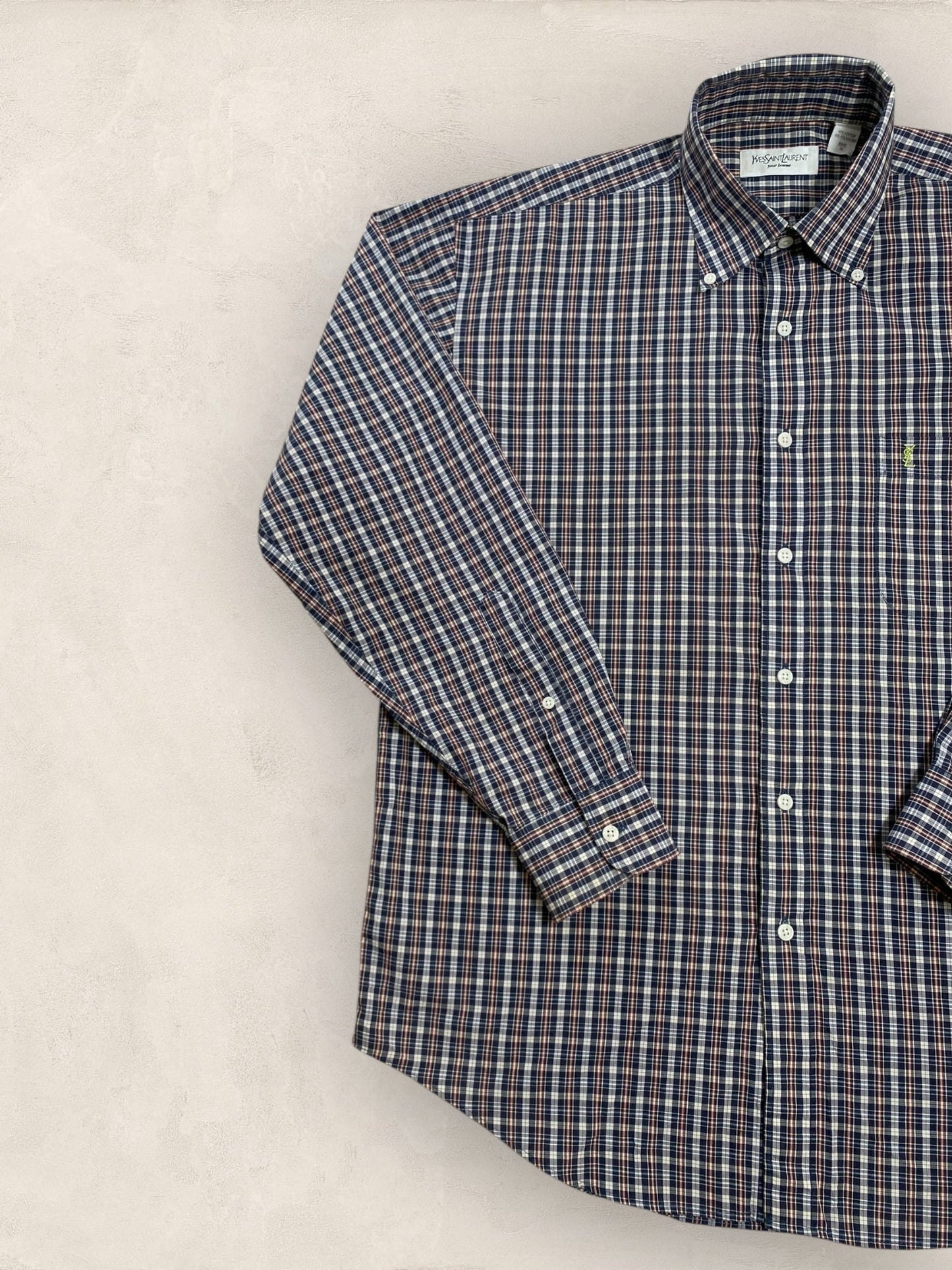 Chemise Homme Yves Saint - Laurent Bleu M Ref:2917 - Bleu - M - amifrip - Friperie en ligne et vêtements vintage