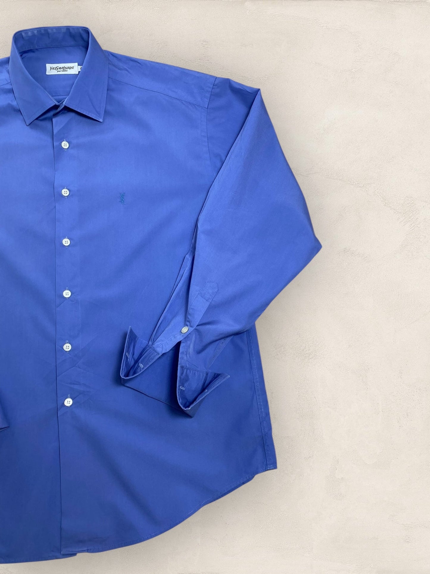 Chemise Homme Yves Saint - Laurent Bleu XL Ref:2922 - Bleu - XL - amifrip - Friperie en ligne et vêtements vintage
