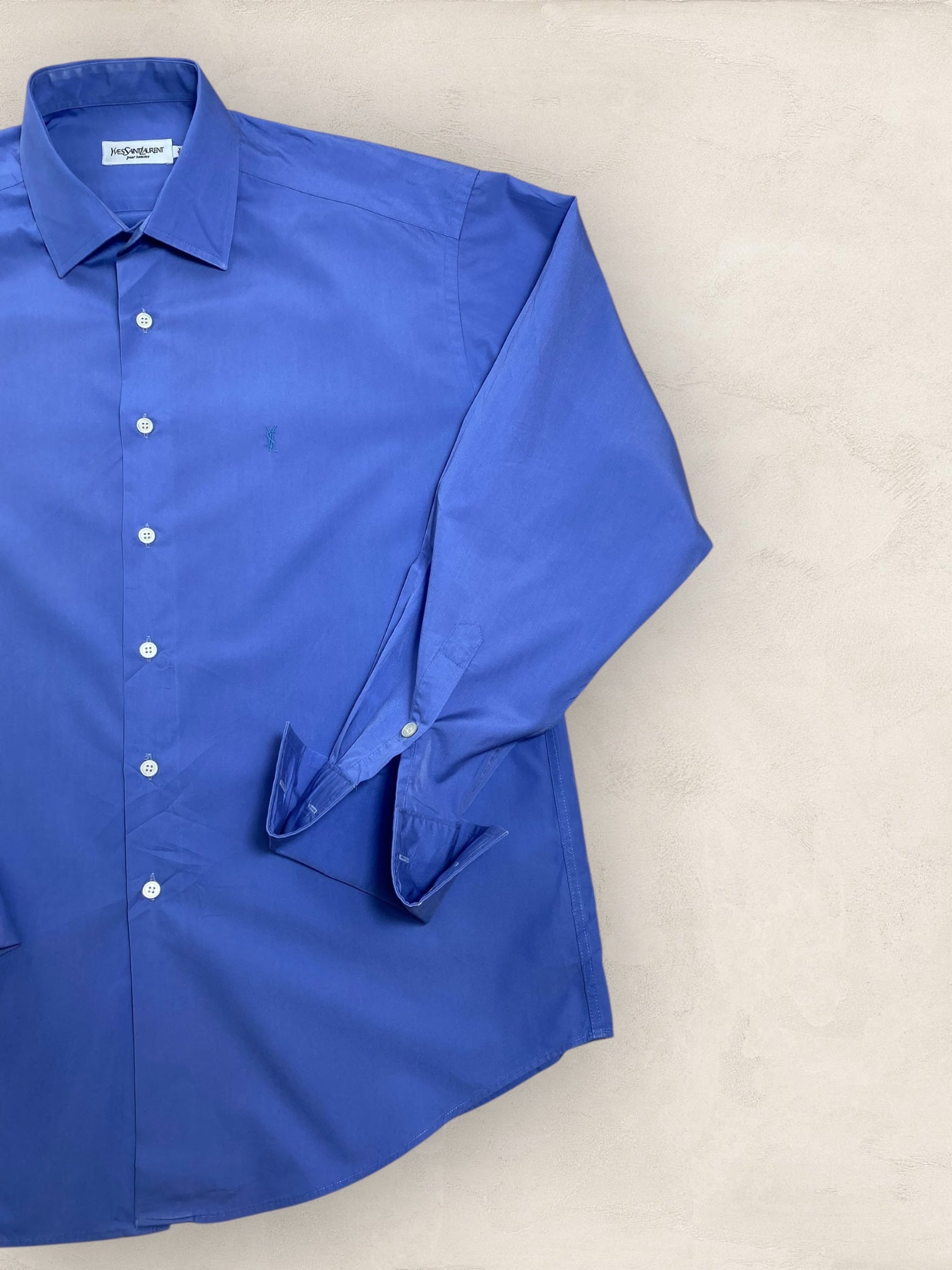 Chemise Homme Yves Saint - Laurent Bleu XL Ref:2922 - Bleu - XL - amifrip - Friperie en ligne et vêtements vintage