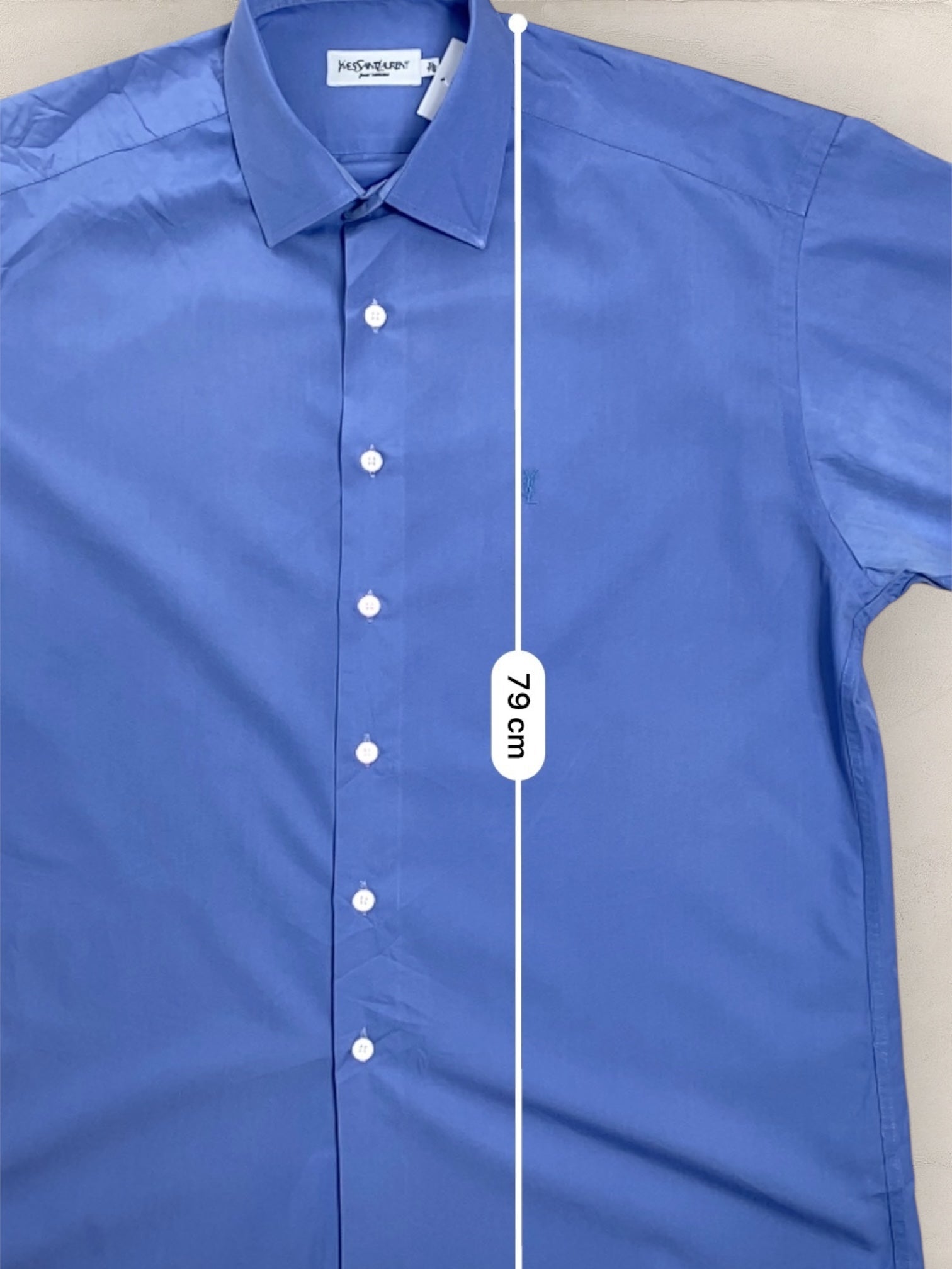 Chemise Homme Yves Saint - Laurent Bleu XL Ref:2922 - Bleu - XL - amifrip - Friperie en ligne et vêtements vintage
