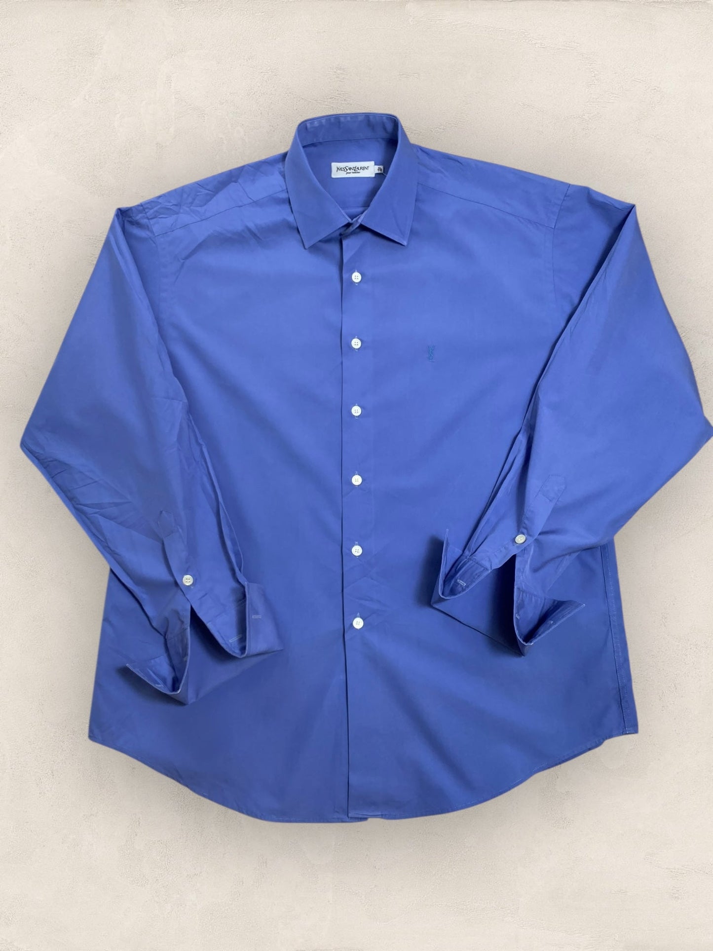 Chemise Homme Yves Saint - Laurent Bleu XL Ref:2922 - Bleu - XL - amifrip - Friperie en ligne et vêtements vintage