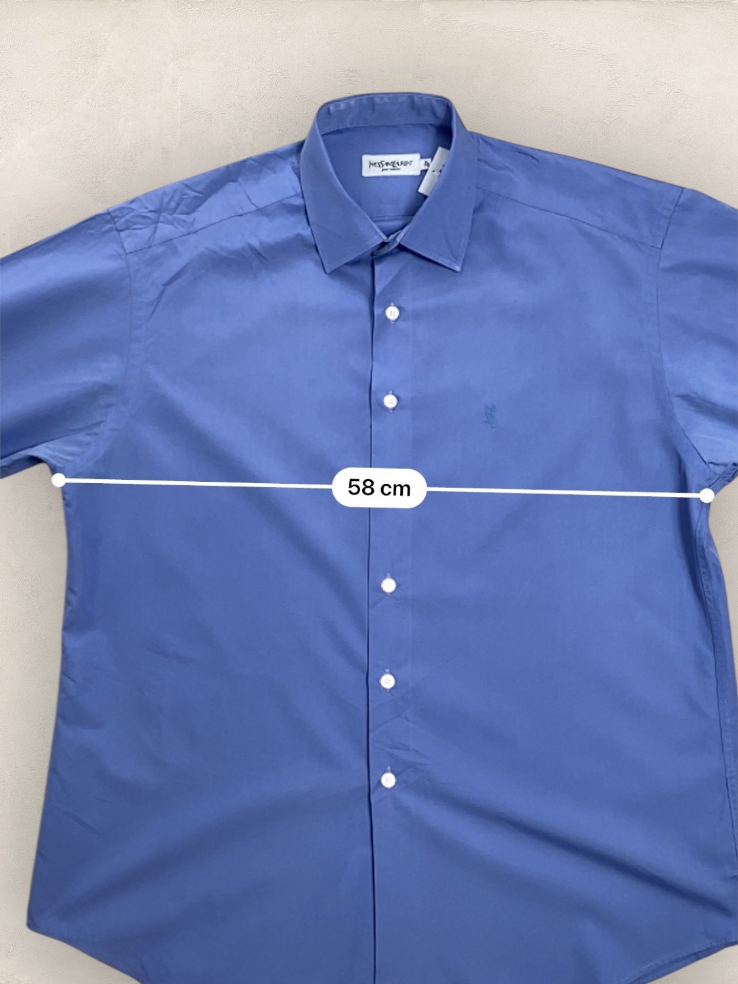 Chemise Homme Yves Saint - Laurent Bleu XL Ref:2922 - Bleu - XL - amifrip - Friperie en ligne et vêtements vintage