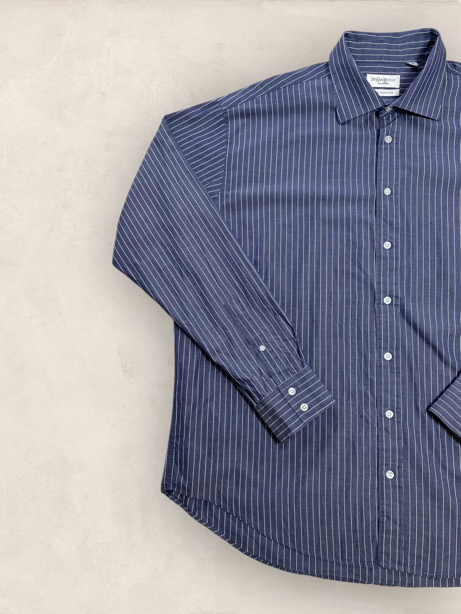 Chemise Homme Yves Saint - Laurent Bleu XXL Ref:2924 - Bleu - XXL - amifrip - Friperie en ligne et vêtements vintage