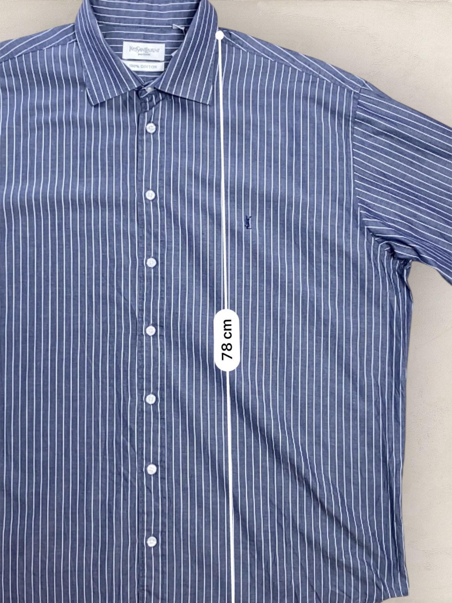 Chemise Homme Yves Saint - Laurent Bleu XXL Ref:2924 - Bleu - XXL - amifrip - Friperie en ligne et vêtements vintage