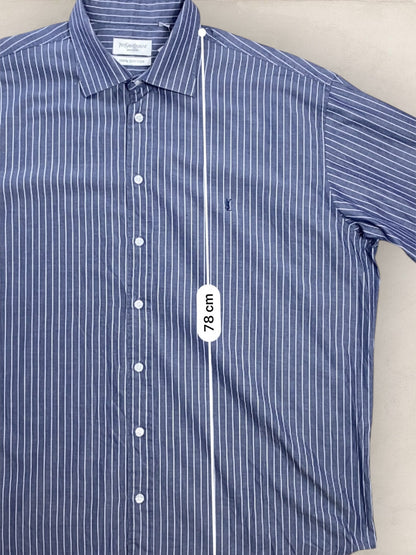 Chemise Homme Yves Saint - Laurent Bleu XXL Ref:2924 - Bleu - XXL - amifrip - Friperie en ligne et vêtements vintage