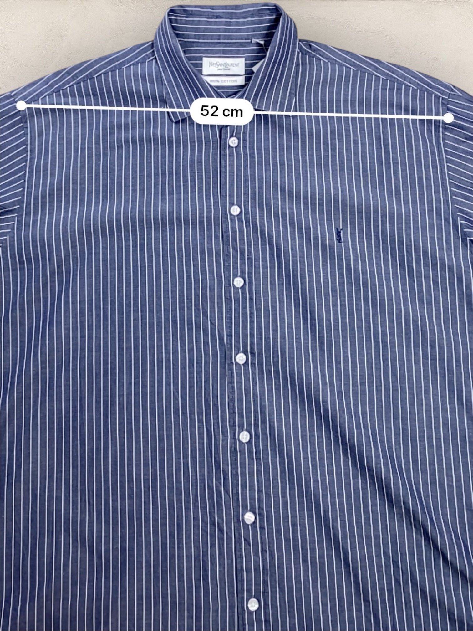Chemise Homme Yves Saint - Laurent Bleu XXL Ref:2924 - Bleu - XXL - amifrip - Friperie en ligne et vêtements vintage