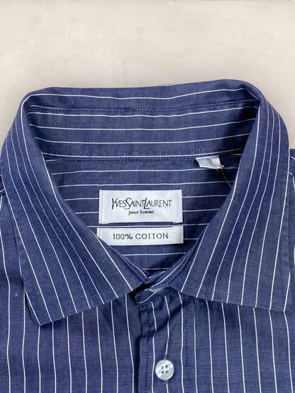 Chemise Homme Yves Saint - Laurent Bleu XXL Ref:2924 - Bleu - XXL - amifrip - Friperie en ligne et vêtements vintage