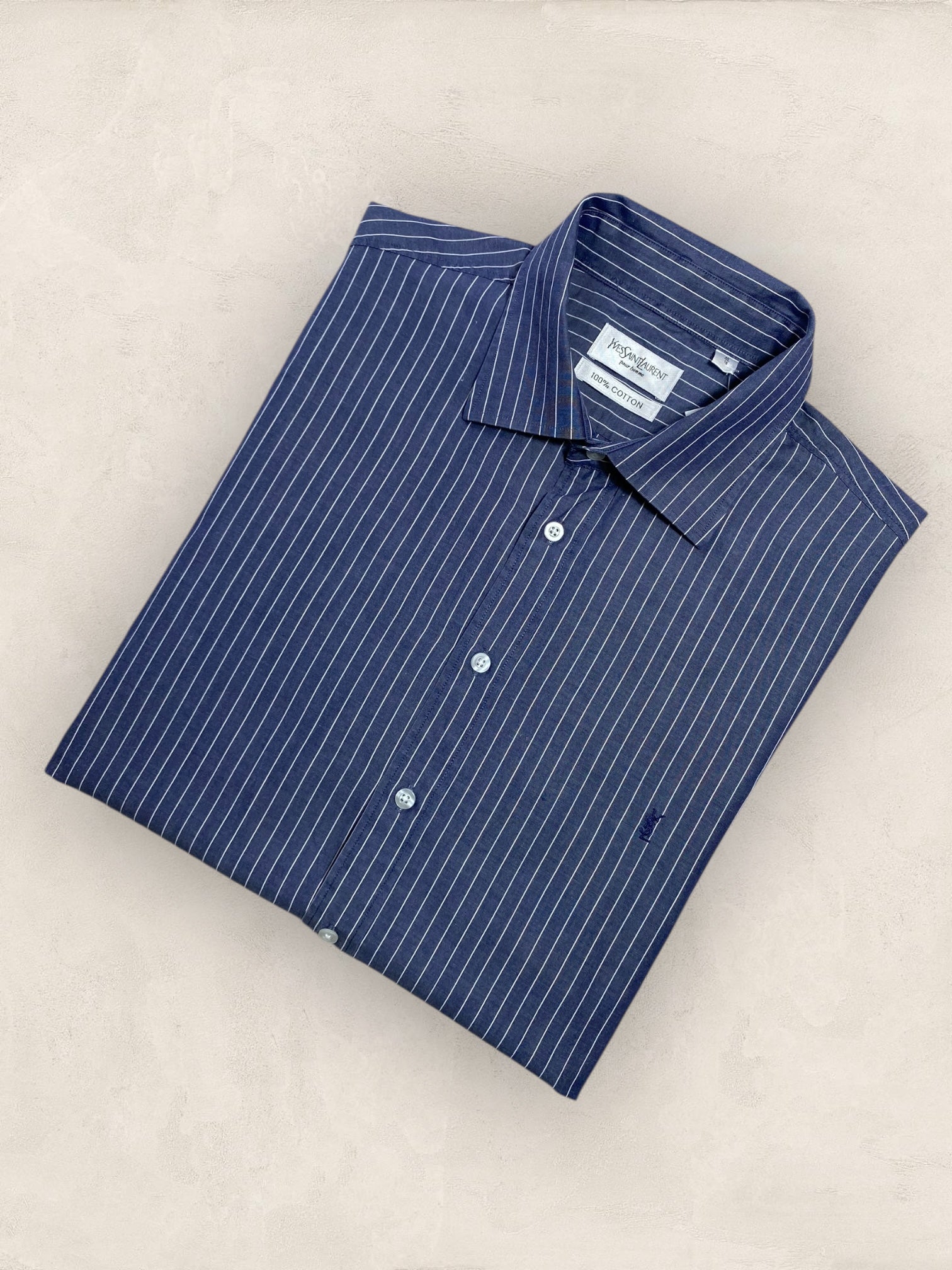 Chemise Homme Yves Saint - Laurent Bleu XXL Ref:2924 - Bleu - XXL - amifrip - Friperie en ligne et vêtements vintage