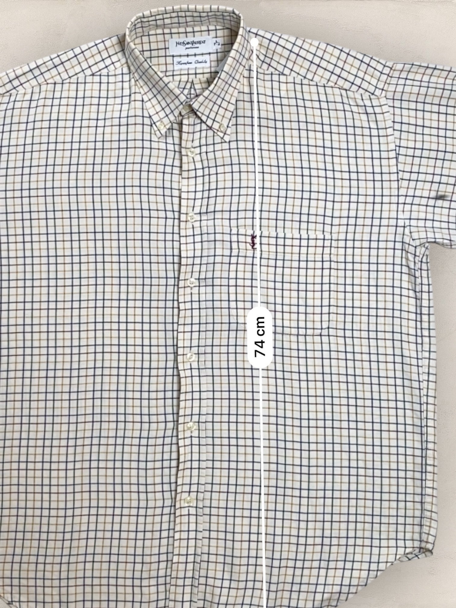 Chemise Homme Yves Saint - Laurent Creme L Ref:2919 - Creme - L - amifrip - Friperie en ligne et vêtements vintage