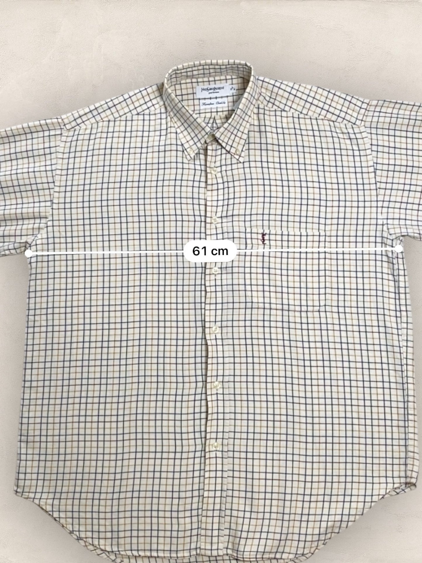 Chemise Homme Yves Saint - Laurent Creme L Ref:2919 - Creme - L - amifrip - Friperie en ligne et vêtements vintage