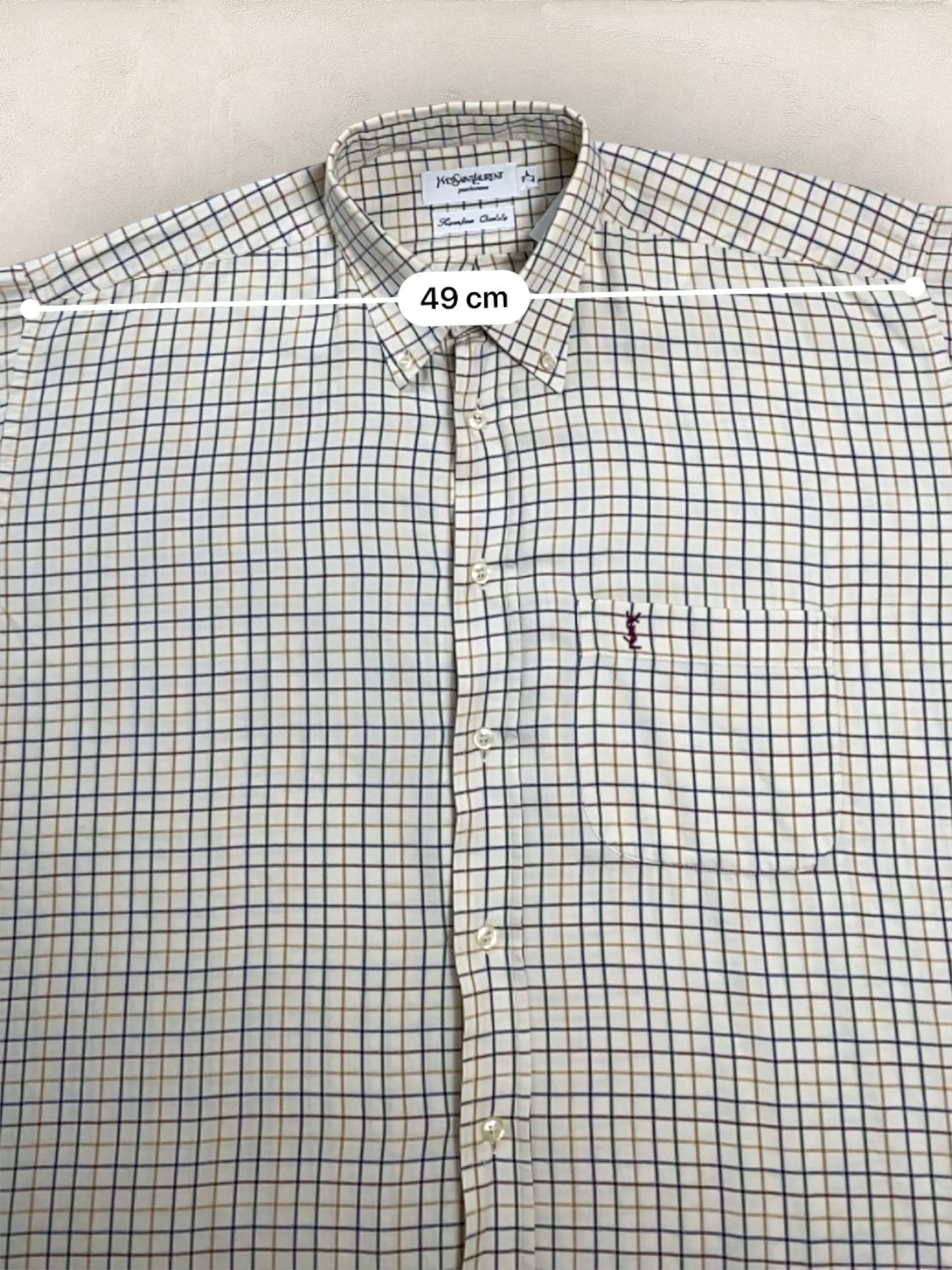 Chemise Homme Yves Saint - Laurent Creme L Ref:2919 - Creme - L - amifrip - Friperie en ligne et vêtements vintage