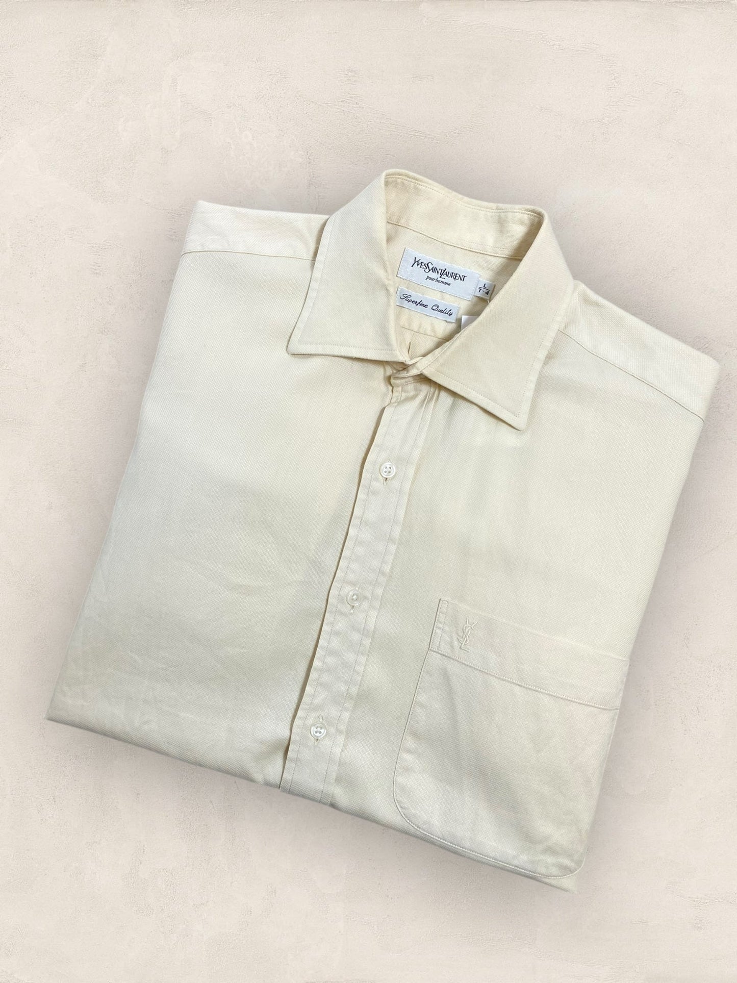 Chemise Homme Yves Saint - Laurent Jaune L Ref:2915 - Jaune - L - amifrip - Friperie en ligne et vêtements vintage