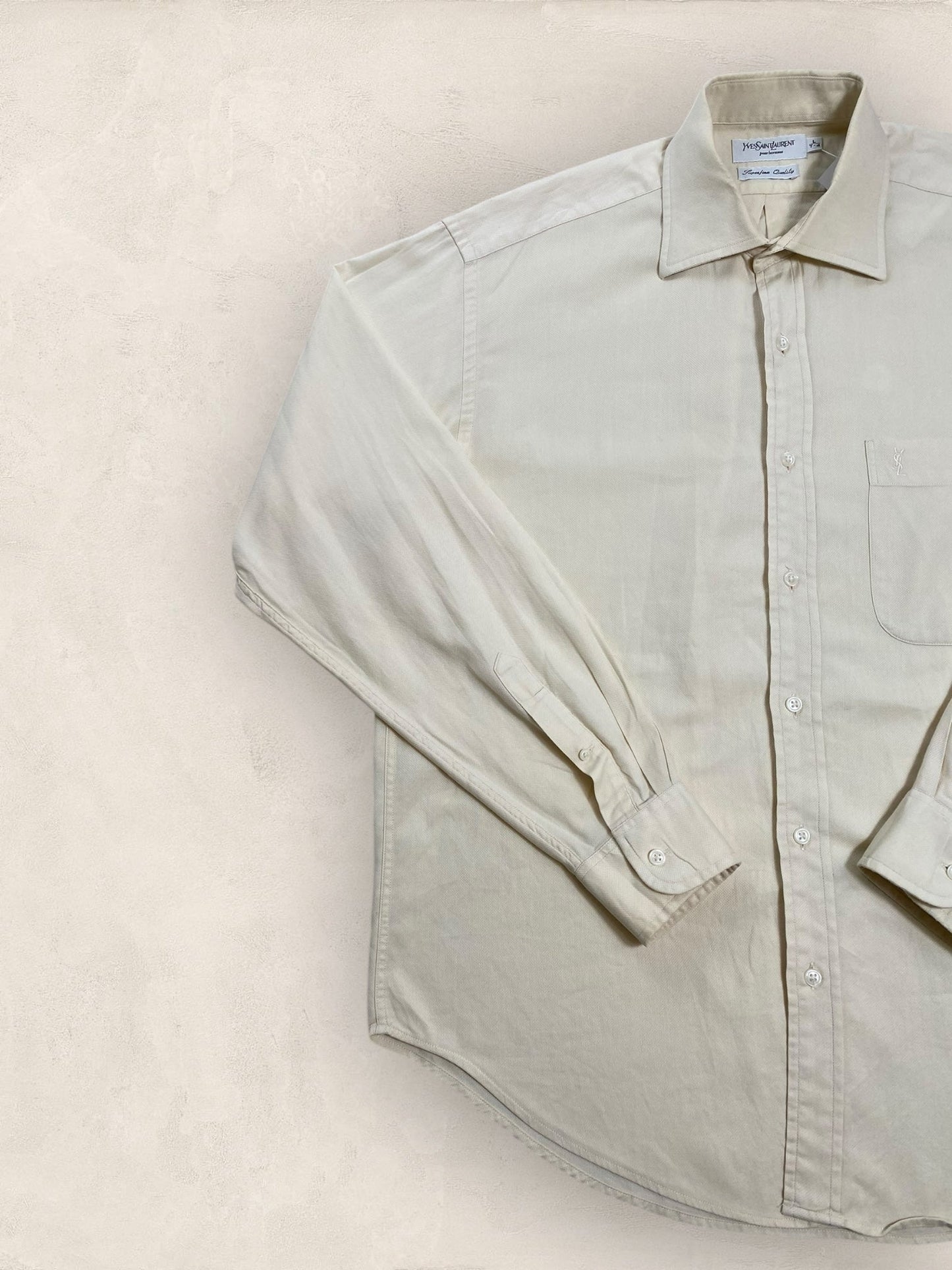 Chemise Homme Yves Saint - Laurent Jaune L Ref:2915 - Jaune - L - amifrip - Friperie en ligne et vêtements vintage