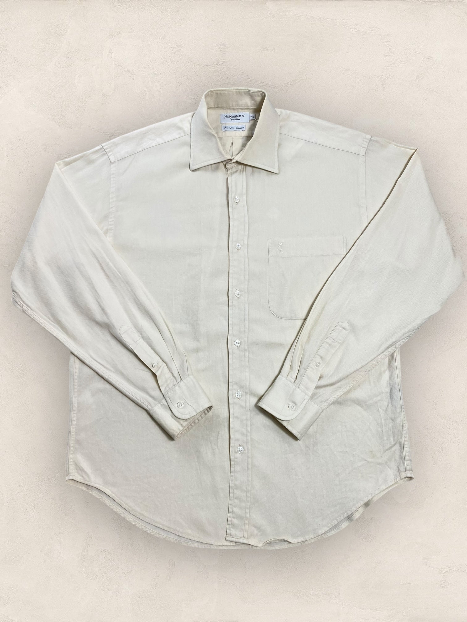 Chemise Homme Yves Saint - Laurent Jaune L Ref:2915 - Jaune - L - amifrip - Friperie en ligne et vêtements vintage