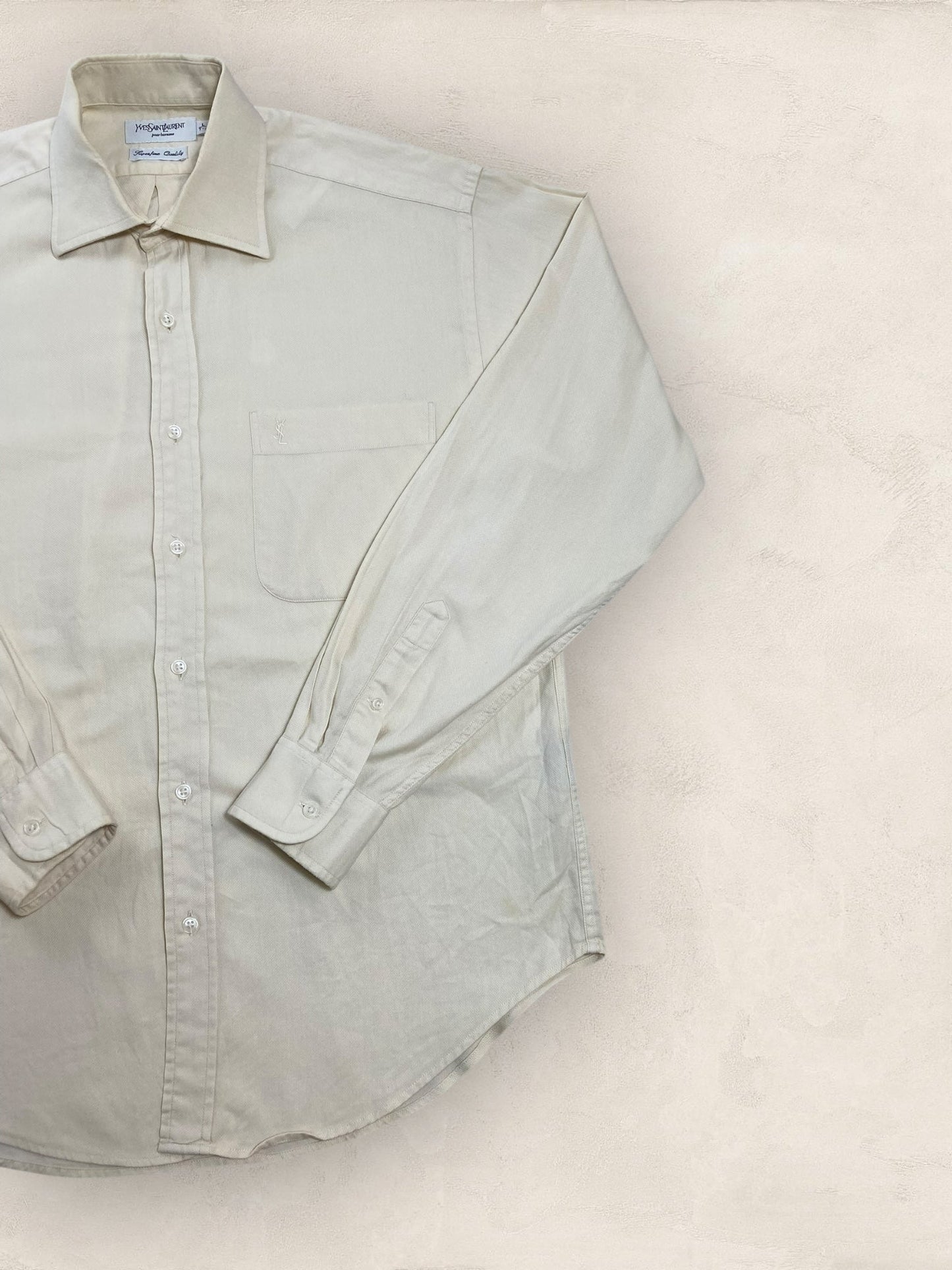 Chemise Homme Yves Saint - Laurent Jaune L Ref:2915 - Jaune - L - amifrip - Friperie en ligne et vêtements vintage