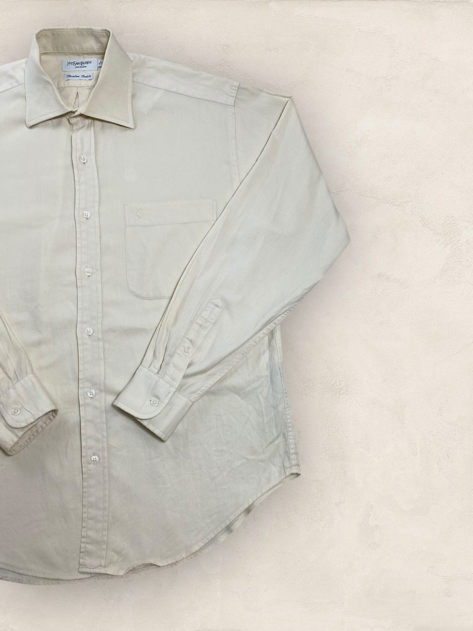 Chemise Homme Yves Saint - Laurent Jaune L Ref:2915 - Jaune - L - amifrip - Friperie en ligne et vêtements vintage