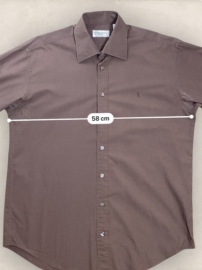 Chemise Homme Yves Saint - Laurent Marron XL Ref:2918 - Marron - XL - amifrip - Friperie en ligne et vêtements vintage