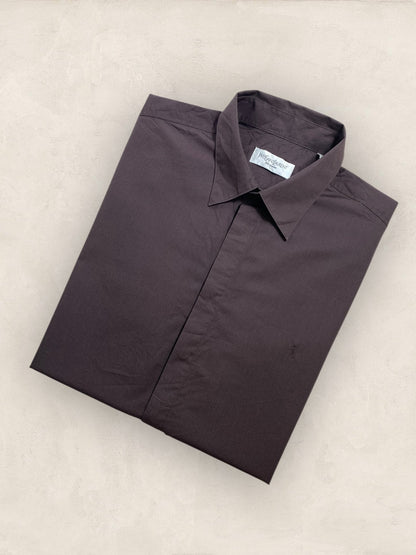 Chemise Homme Yves Saint - Laurent Marron XL Ref:2925 - Marron - XL - amifrip - Friperie en ligne et vêtements vintage