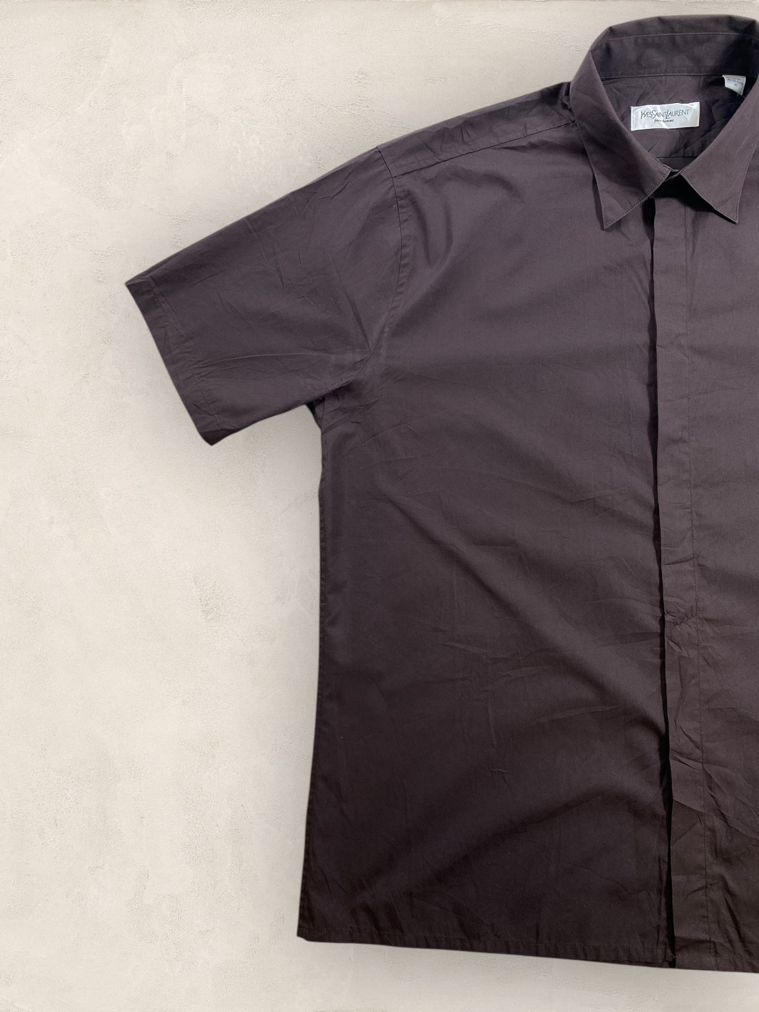 Chemise Homme Yves Saint - Laurent Marron XL Ref:2925 - Marron - XL - amifrip - Friperie en ligne et vêtements vintage