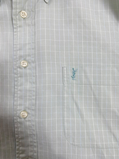 Chemise Homme Yves Saint - Laurent Vert XL manches courtes Ref:2913 - Vert - XL - amifrip - Friperie en ligne et vêtements vintage