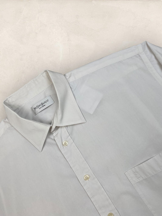 Chemise Homme Yves Saint - Laurent Vintage Blanc L Ref:2937 - Blanc - L - amifrip