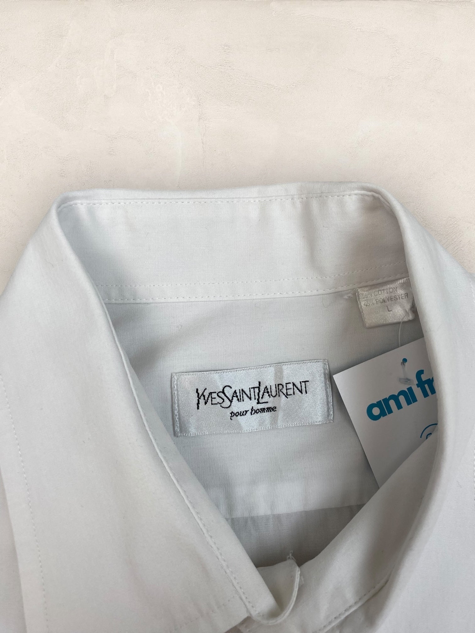 Chemise Homme Yves Saint - Laurent Vintage Blanc L Ref:2955 - Blanc - L - amifrip