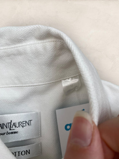 Chemise Homme Yves Saint - Laurent Vintage Blanc M Ref:2949 - Blanc - M - amifrip
